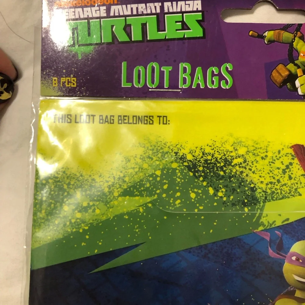 Nickelodeon Teenage Mutant Ninja Turtles Loot Bags - Green, Blue, Purple